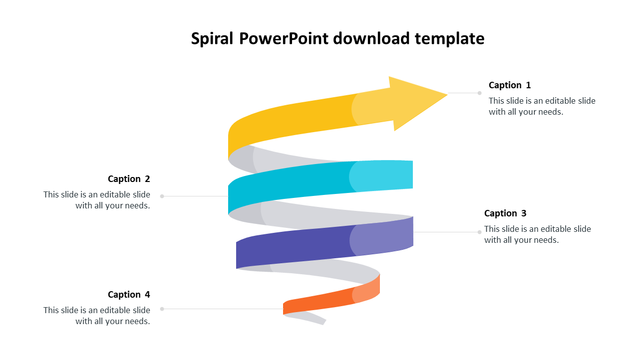 Spiral Process Model Powerpoint Template 7660